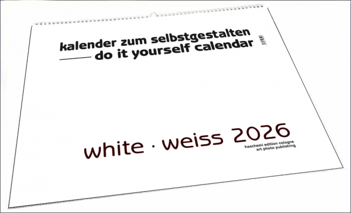WHITE . WEISS BLANKOKALENDER . DIY . BASTEL . SELBSTGESTALTEN